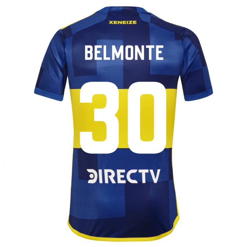 Niño Camiseta Tomás Belmonte #30 Azul Amarillo 1ª Equipación 2024/25 La Camisa México