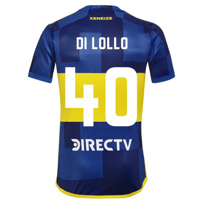 Niño Camiseta Lautaro Di Lollo #40 Azul Amarillo 1ª Equipación 2024/25 La Camisa México