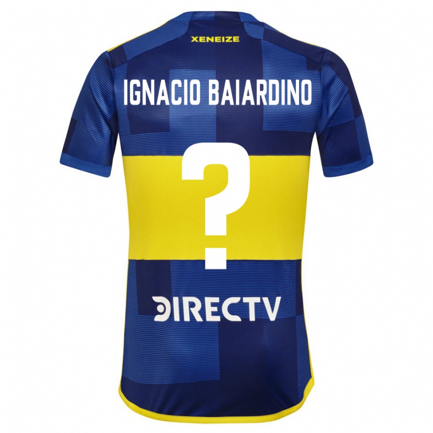 Niño Camiseta Juan Ignacio Baiardino #0 Azul Amarillo 1ª Equipación 2024/25 La Camisa México