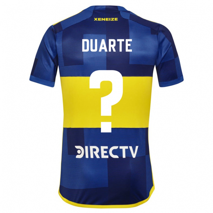 Niño Camiseta Kevin Duarte #0 Azul Amarillo 1ª Equipación 2024/25 La Camisa México