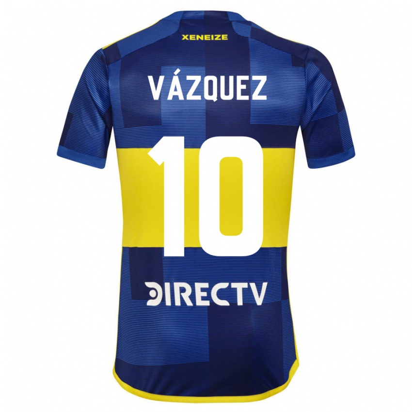 Niño Camiseta Lucas Vázquez #10 Azul Amarillo 1ª Equipación 2024/25 La Camisa México