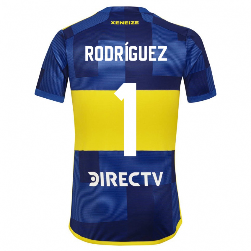 Niño Camiseta Fernando Rodríguez #1 Azul Amarillo 1ª Equipación 2024/25 La Camisa México