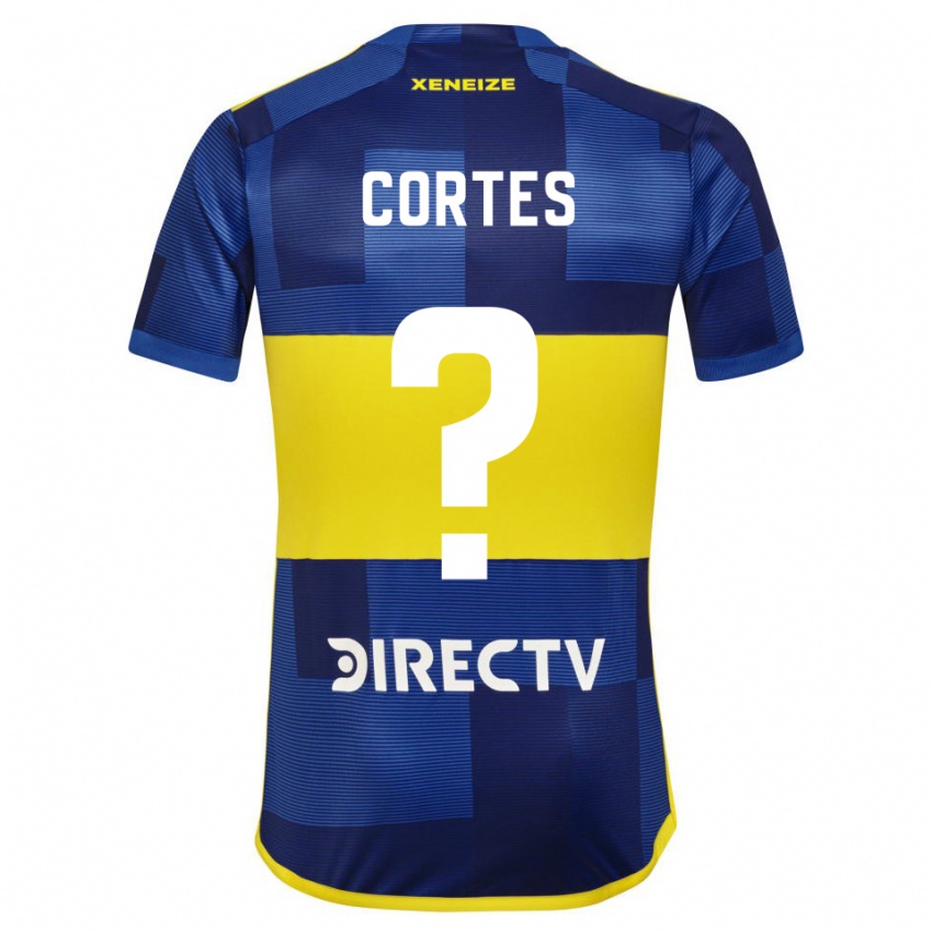 Niño Camiseta Brandon Cortes #0 Azul Amarillo 1ª Equipación 2024/25 La Camisa México