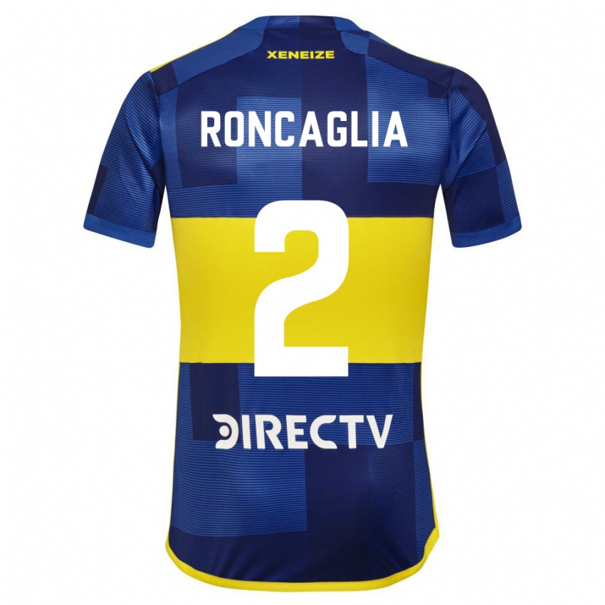 Niño Camiseta Facundo Roncaglia #2 Azul Amarillo 1ª Equipación 2024/25 La Camisa México