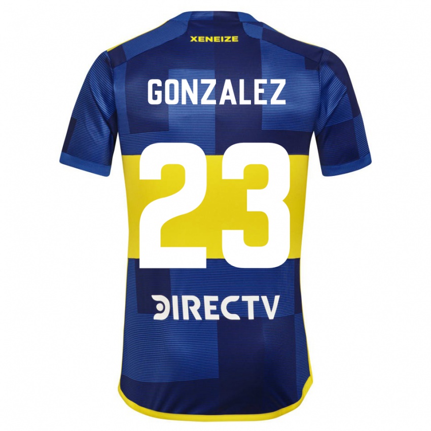 Niño Camiseta Diego Gonzalez #23 Azul Amarillo 1ª Equipación 2024/25 La Camisa México