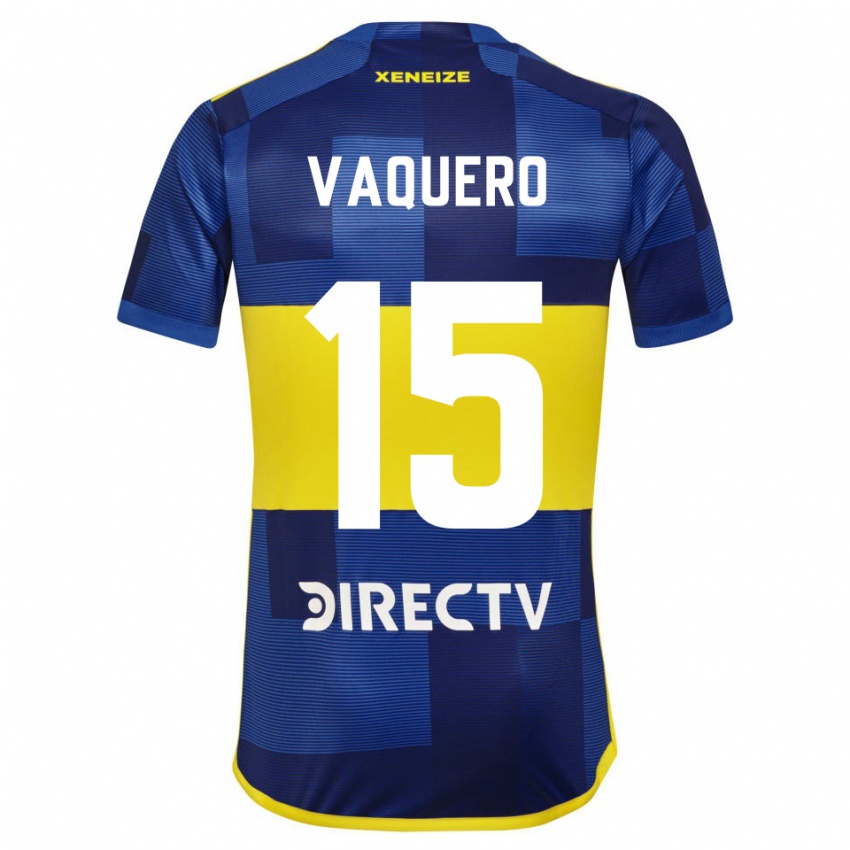 Niño Camiseta Ivan Vaquero #15 Azul Amarillo 1ª Equipación 2024/25 La Camisa México