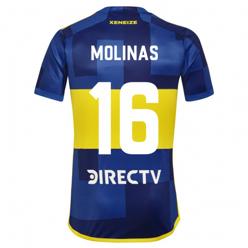 Niño Camiseta Aaron Molinas #16 Azul Amarillo 1ª Equipación 2024/25 La Camisa México