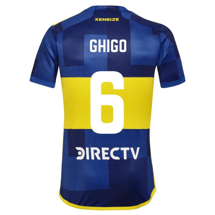 Niño Camiseta Cecilia Ghigo #6 Azul Amarillo 1ª Equipación 2024/25 La Camisa México