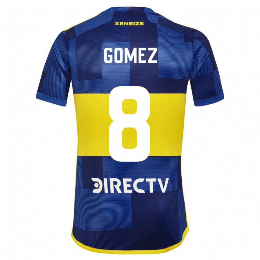 Niño Camiseta Camila Gomez Ares #8 Azul Amarillo 1ª Equipación 2024/25 La Camisa México