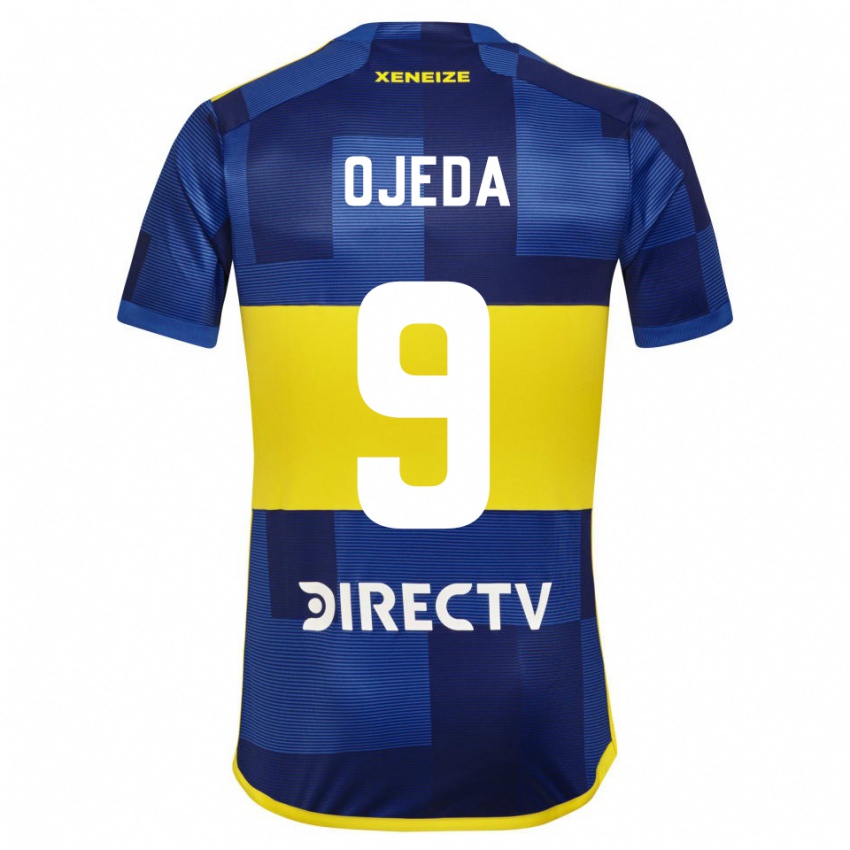 Niño Camiseta Andrea Ojeda #9 Azul Amarillo 1ª Equipación 2024/25 La Camisa México