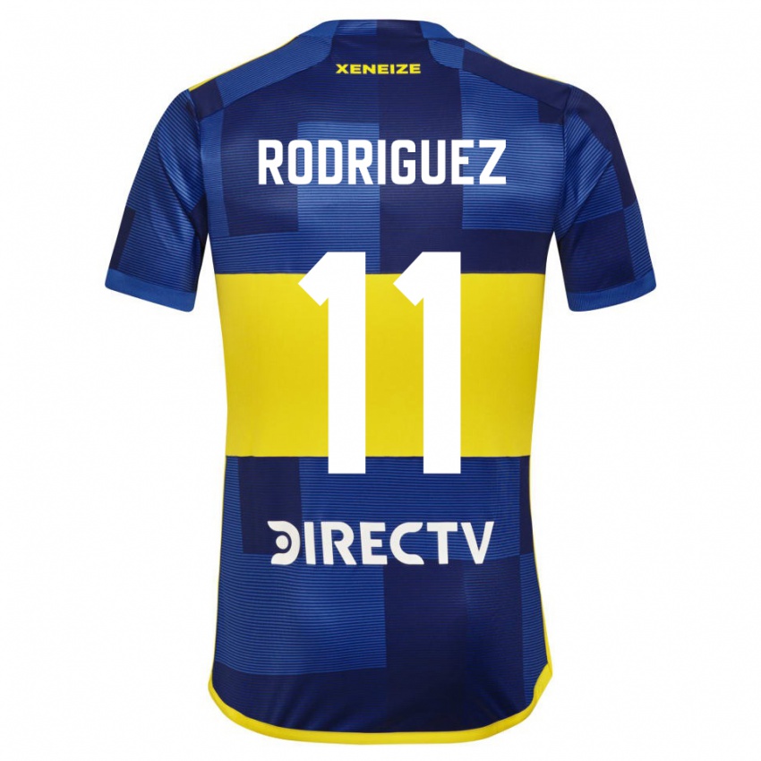 Niño Camiseta Yamila Rodriguez #11 Azul Amarillo 1ª Equipación 2024/25 La Camisa México