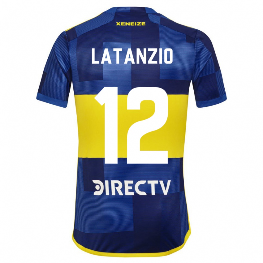 Niño Camiseta Florencia Latanzio #12 Azul Amarillo 1ª Equipación 2024/25 La Camisa México