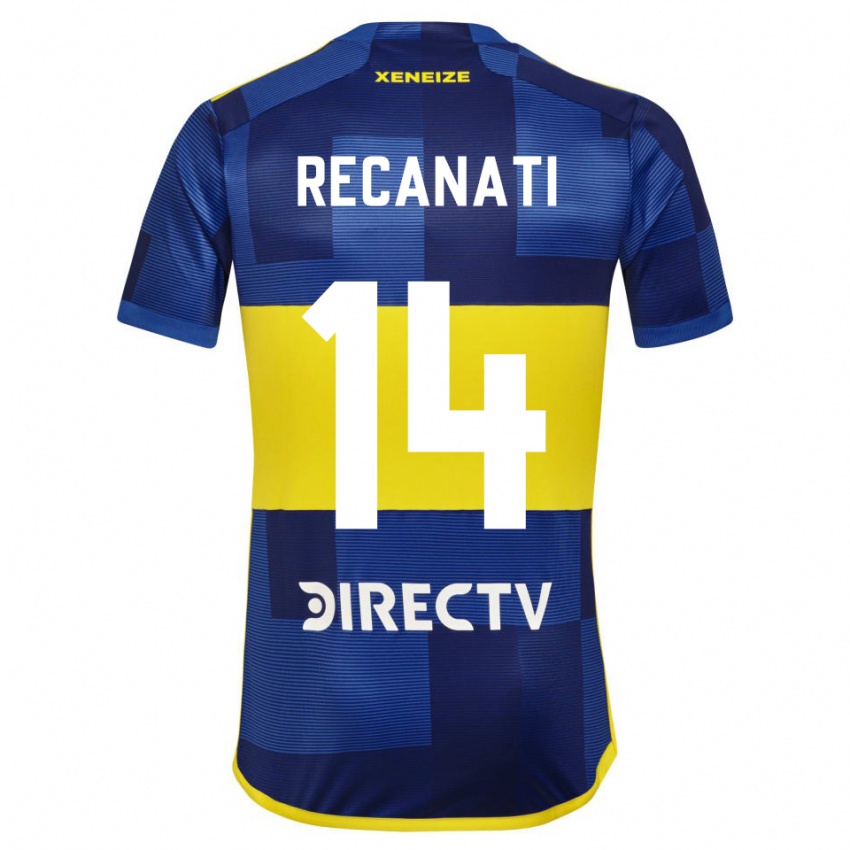 Niño Camiseta Bianca Recanati #14 Azul Amarillo 1ª Equipación 2024/25 La Camisa México