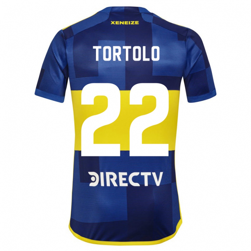 Niño Camiseta Dulce Tortolo #22 Azul Amarillo 1ª Equipación 2024/25 La Camisa México