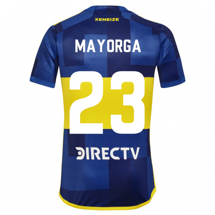 Niño Camiseta Miriam Mayorga #23 Azul Amarillo 1ª Equipación 2024/25 La Camisa México