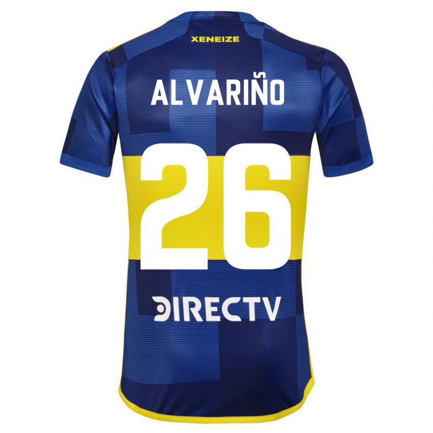 Niño Camiseta Alexis Alvariño #26 Azul Amarillo 1ª Equipación 2024/25 La Camisa México