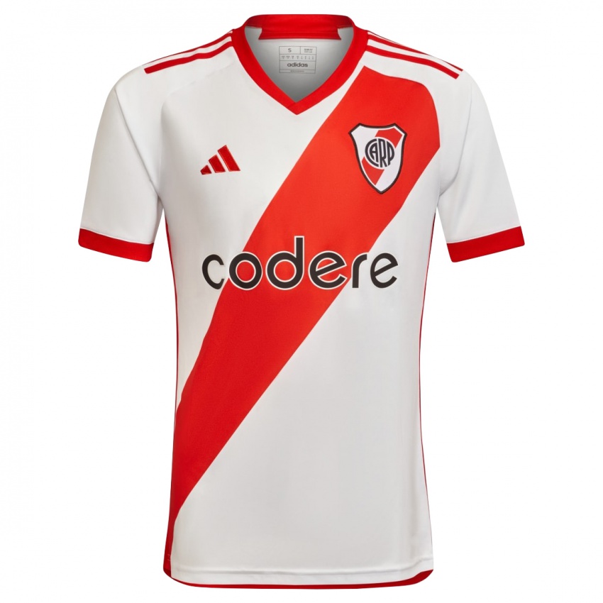 Niño Camiseta Paulo Diaz #17 Blanco Rojo 1ª Equipación 2024/25 La Camisa México