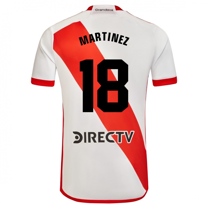 Niño Camiseta Pity Martínez #18 Blanco Rojo 1ª Equipación 2024/25 La Camisa México