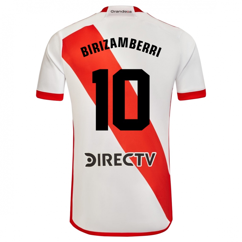 Niño Camiseta María Carolina Birizamberri Rivero #10 Blanco Rojo 1ª Equipación 2024/25 La Camisa México