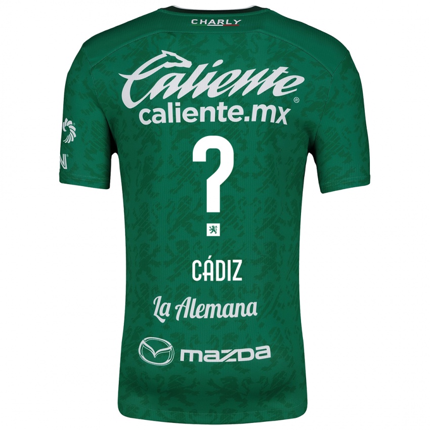 Niño Camiseta Jhonder Cádiz #0 Verde Blanco 1ª Equipación 2024/25 La Camisa México