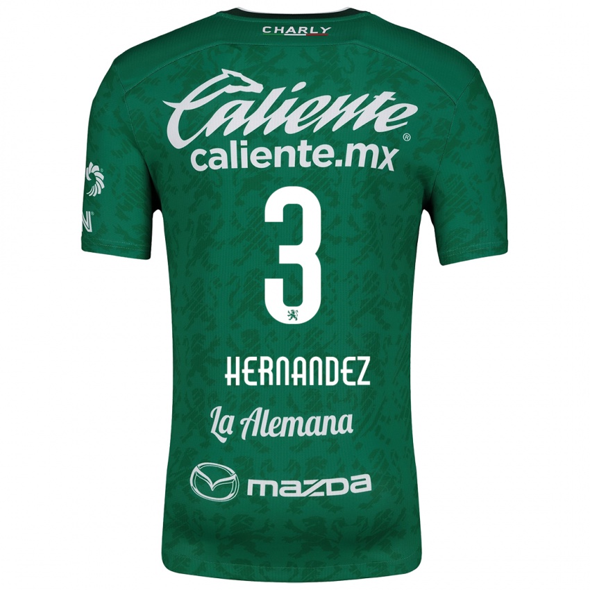 Niño Camiseta Pedro Hernández #3 Verde Blanco 1ª Equipación 2024/25 La Camisa México