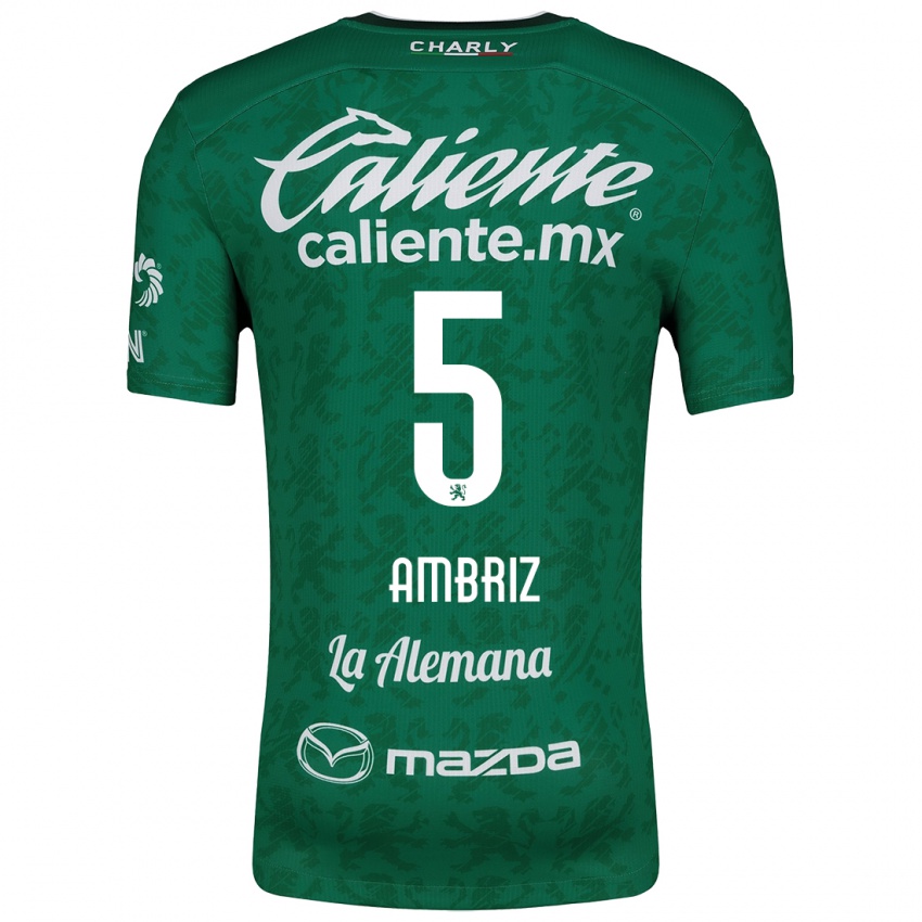 Niño Camiseta Fidel Ambríz #5 Verde Blanco 1ª Equipación 2024/25 La Camisa México