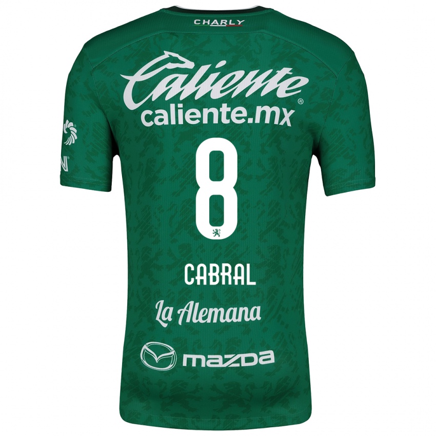 Niño Camiseta Luciano Cabral #8 Verde Blanco 1ª Equipación 2024/25 La Camisa México