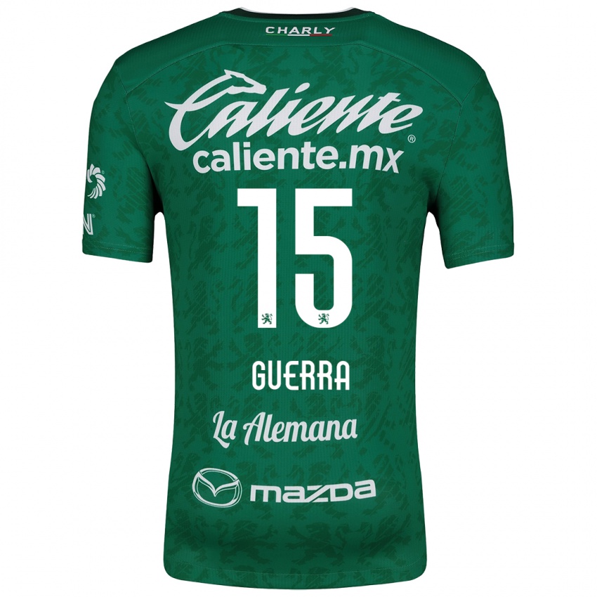 Niño Camiseta Edgar Guerra #15 Verde Blanco 1ª Equipación 2024/25 La Camisa México