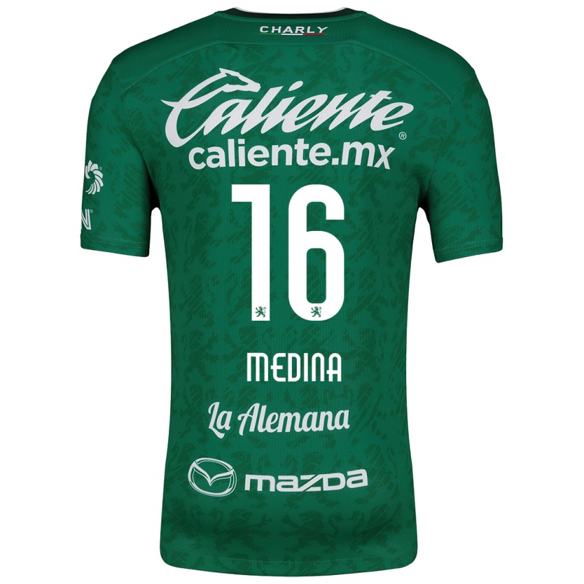 Niño Camiseta Alan Medina #16 Verde Blanco 1ª Equipación 2024/25 La Camisa México