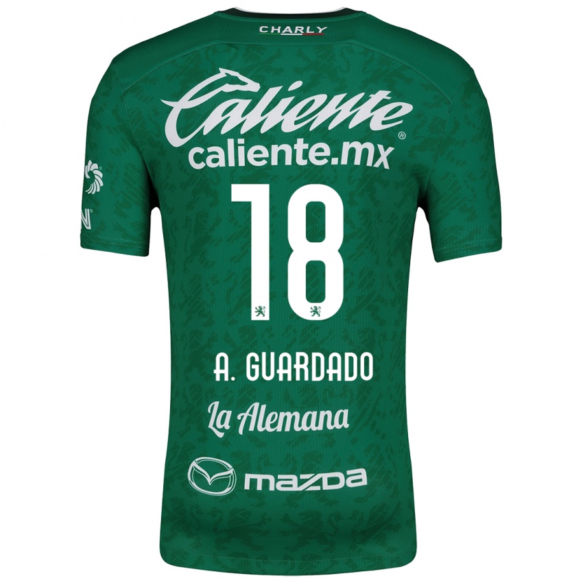 Niño Camiseta Andrés Guardado #18 Verde Blanco 1ª Equipación 2024/25 La Camisa México