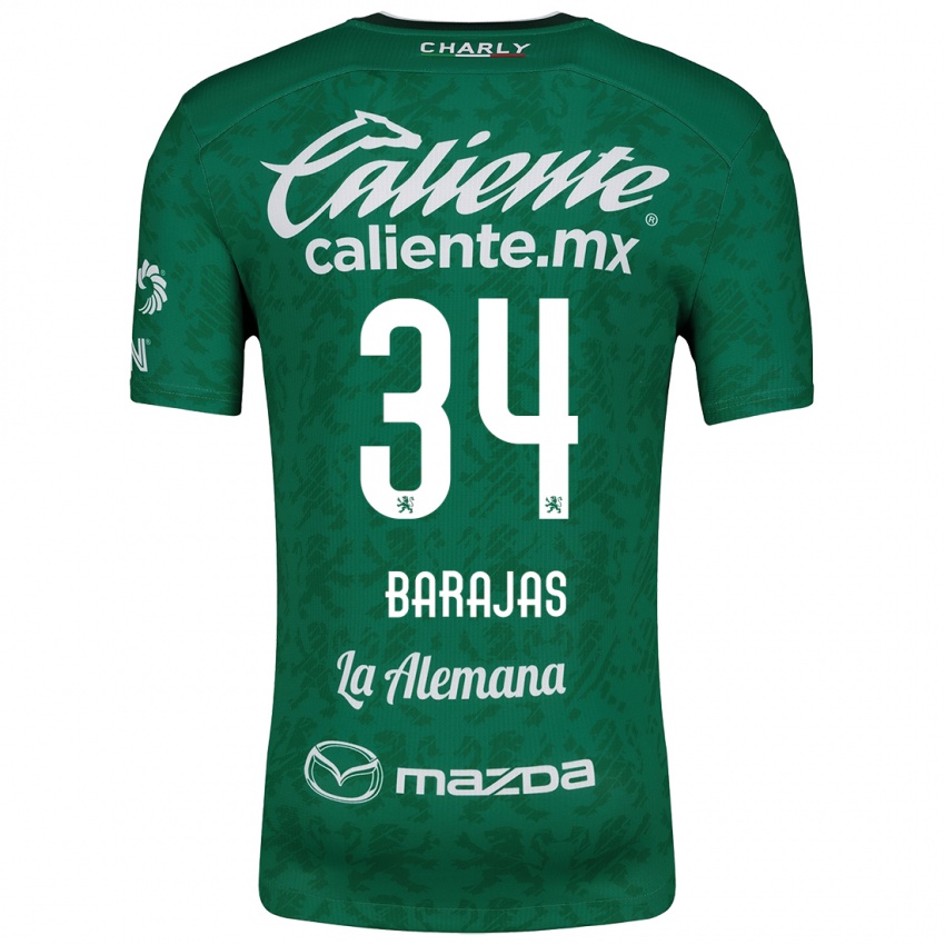 Niño Camiseta Víctor Barajas #34 Verde Blanco 1ª Equipación 2024/25 La Camisa México