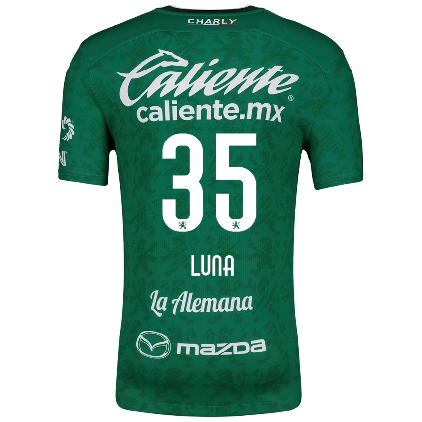 Niño Camiseta Diego Luna #35 Verde Blanco 1ª Equipación 2024/25 La Camisa México