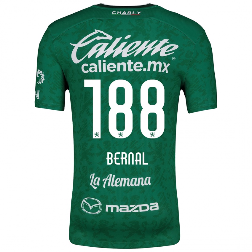 Niño Camiseta Juan Bernal #188 Verde Blanco 1ª Equipación 2024/25 La Camisa México