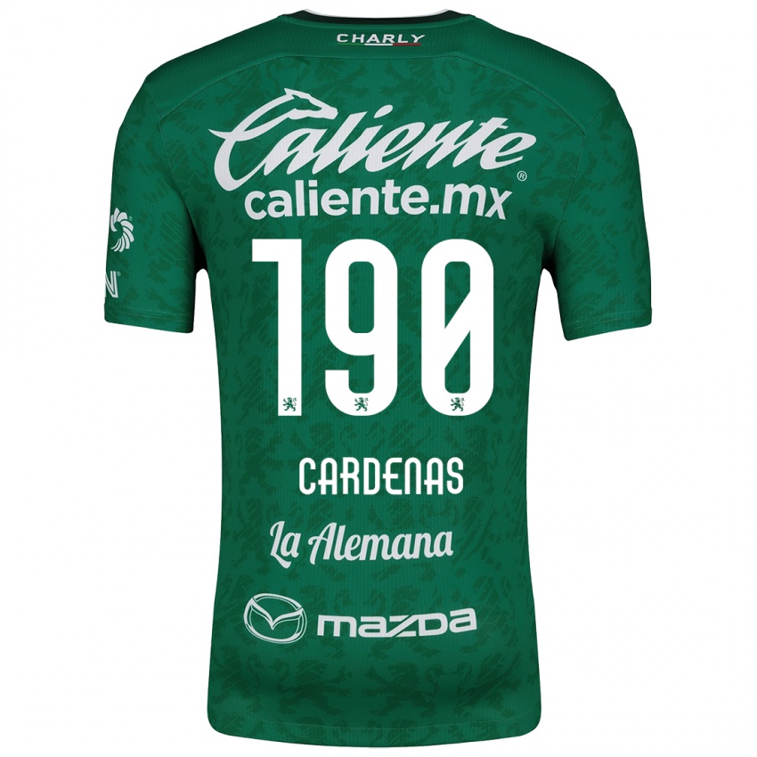 Niño Camiseta Emilio Cárdenas #190 Verde Blanco 1ª Equipación 2024/25 La Camisa México