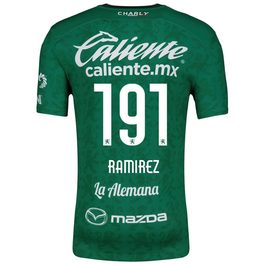 Niño Camiseta Ian Ramírez #191 Verde Blanco 1ª Equipación 2024/25 La Camisa México