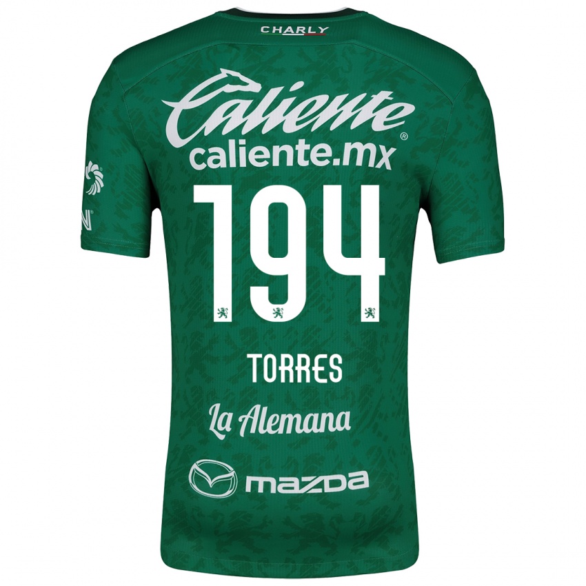 Niño Camiseta Erick Torres #194 Verde Blanco 1ª Equipación 2024/25 La Camisa México