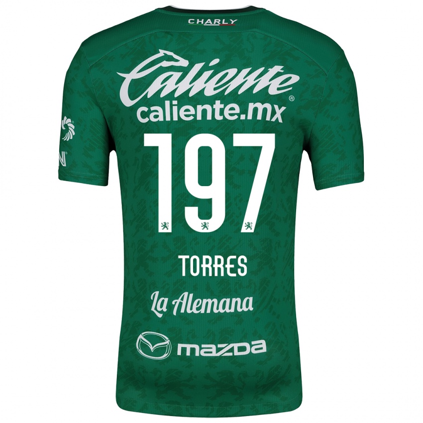 Niño Camiseta Erick Torres #197 Verde Blanco 1ª Equipación 2024/25 La Camisa México