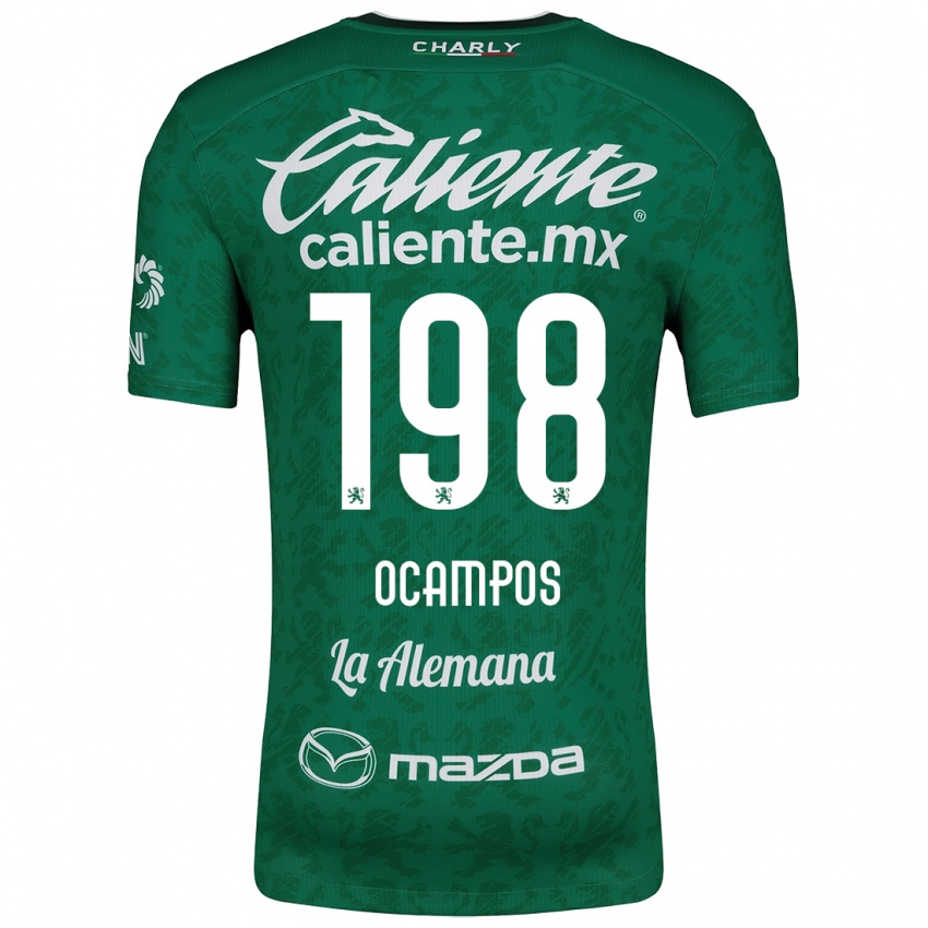 Niño Camiseta Omar Ocampos #198 Verde Blanco 1ª Equipación 2024/25 La Camisa México