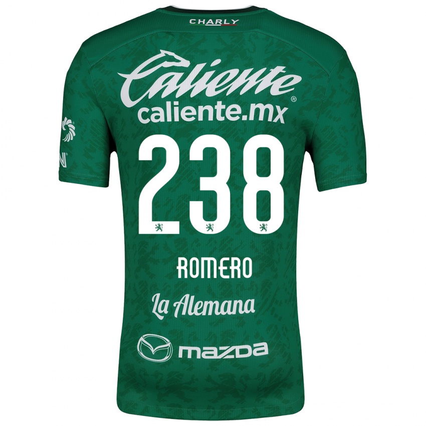 Niño Camiseta Paulo Romero #238 Verde Blanco 1ª Equipación 2024/25 La Camisa México