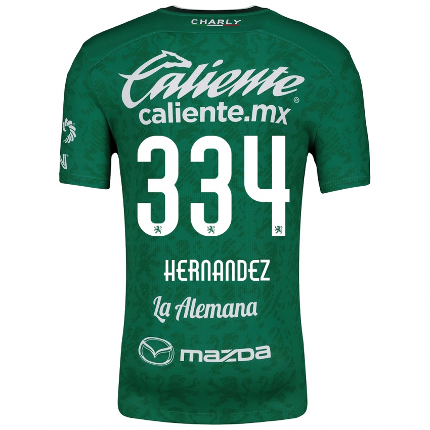 Niño Camiseta Alan Hernández #334 Verde Blanco 1ª Equipación 2024/25 La Camisa México