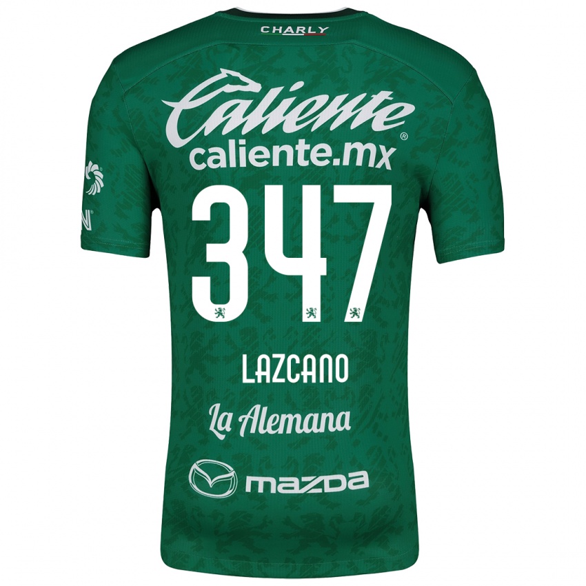 Niño Camiseta Evan Lazcano #347 Verde Blanco 1ª Equipación 2024/25 La Camisa México