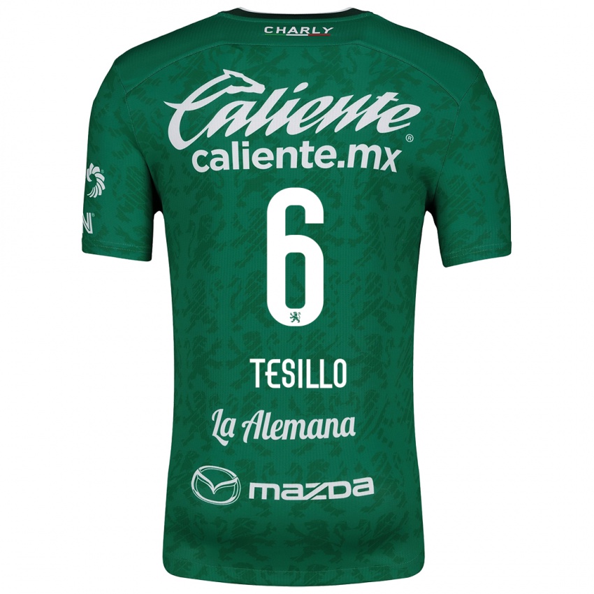 Niño Camiseta William Tesillo #6 Verde Blanco 1ª Equipación 2024/25 La Camisa México