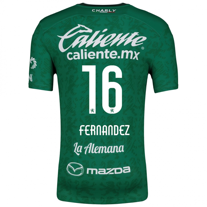 Niño Camiseta Omar Fernández #16 Verde Blanco 1ª Equipación 2024/25 La Camisa México