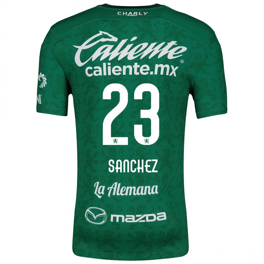 Niño Camiseta Borja Sánchez #23 Verde Blanco 1ª Equipación 2024/25 La Camisa México