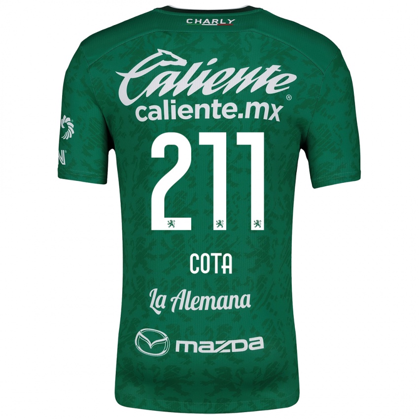 Niño Camiseta Luis Cota #211 Verde Blanco 1ª Equipación 2024/25 La Camisa México