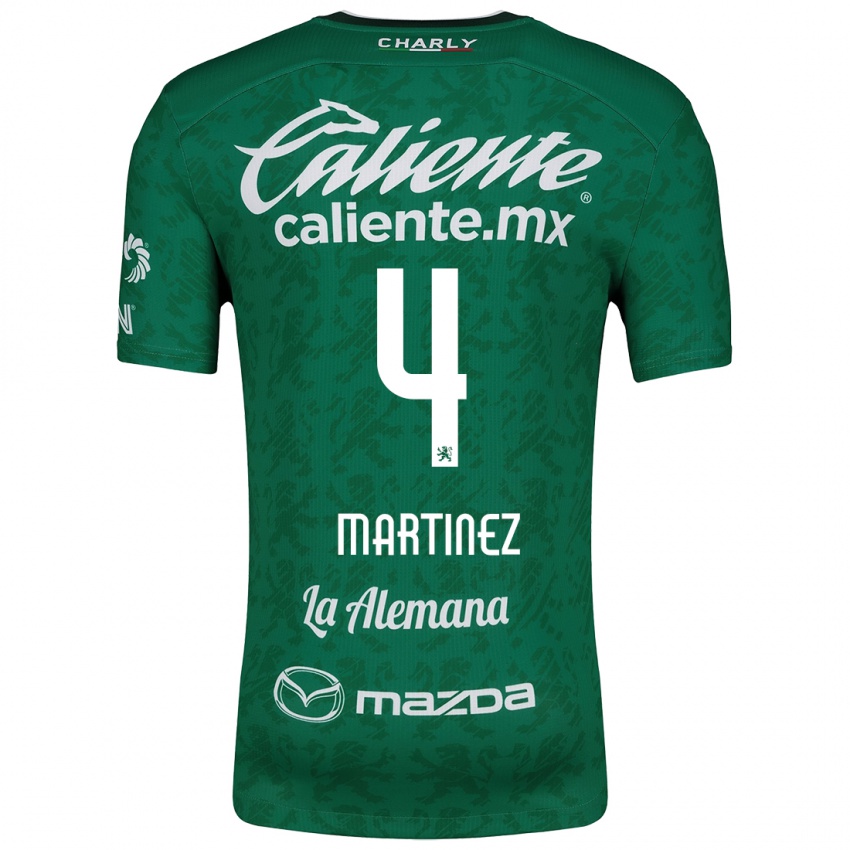 Niño Camiseta Mitzi Martínez #4 Verde Blanco 1ª Equipación 2024/25 La Camisa México