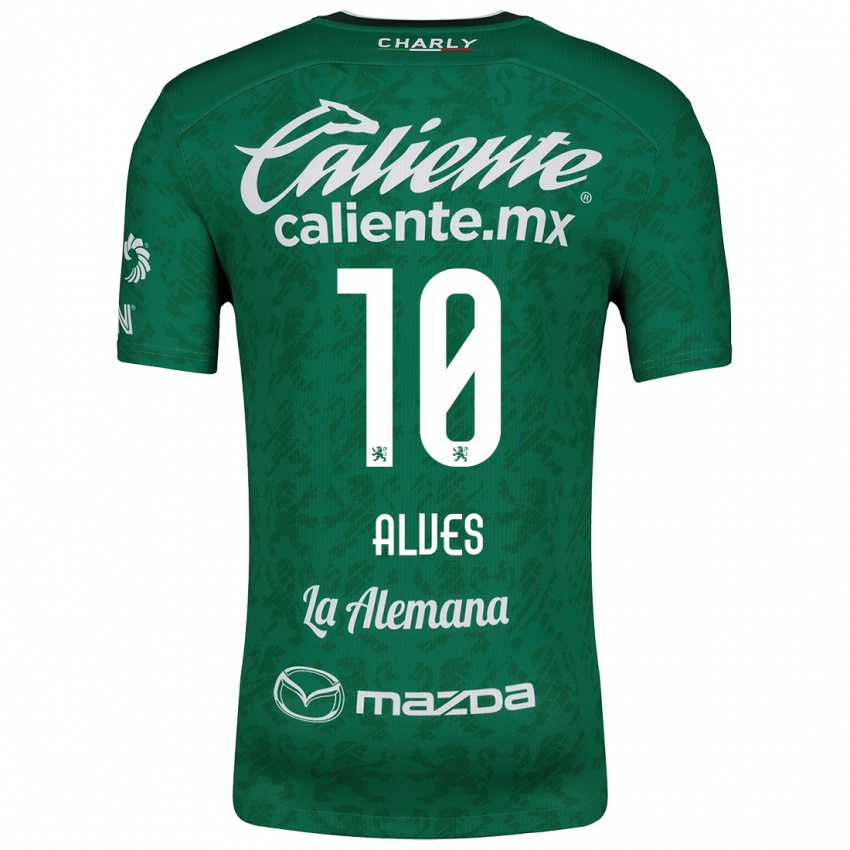 Niño Camiseta Maria Alves #10 Verde Blanco 1ª Equipación 2024/25 La Camisa México