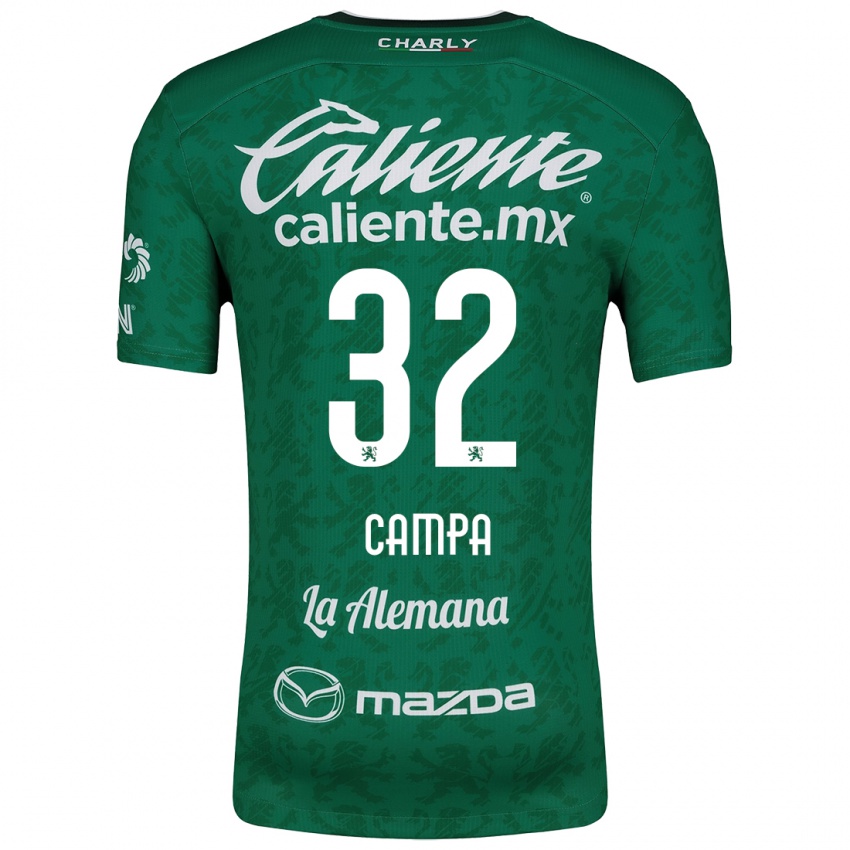 Niño Camiseta Ana Campa #32 Verde Blanco 1ª Equipación 2024/25 La Camisa México