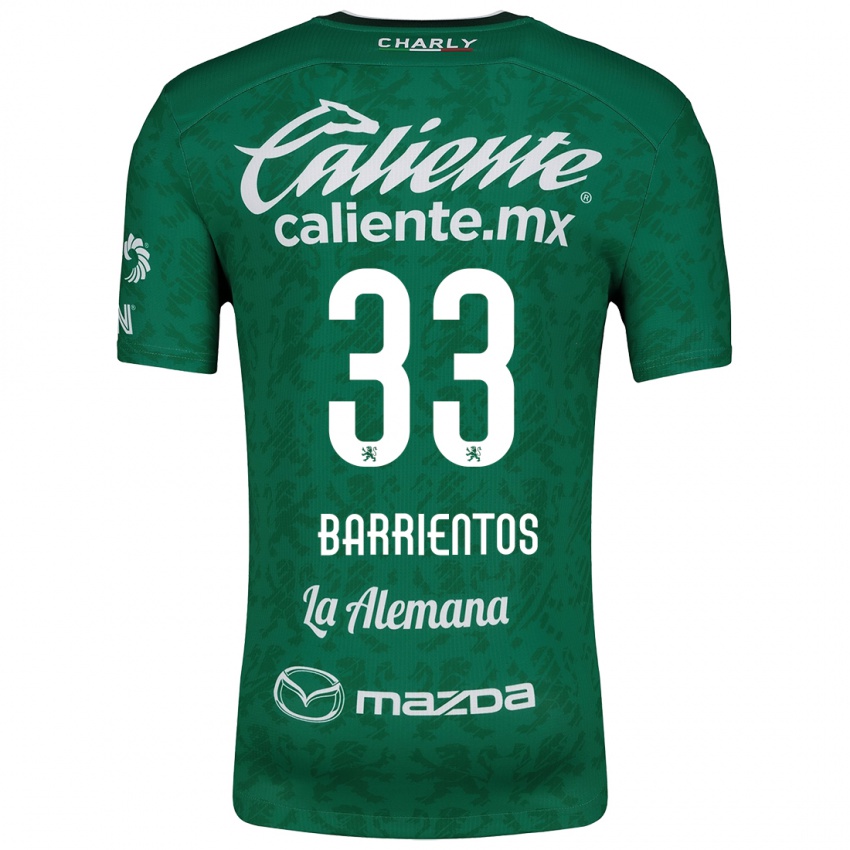 Niño Camiseta Yashira Barrientos #33 Verde Blanco 1ª Equipación 2024/25 La Camisa México