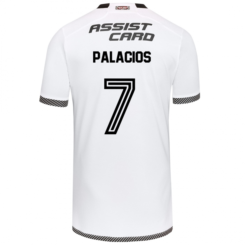 Niño Camiseta Carlos Palacios #7 Blanco Negro 1ª Equipación 2024/25 La Camisa México